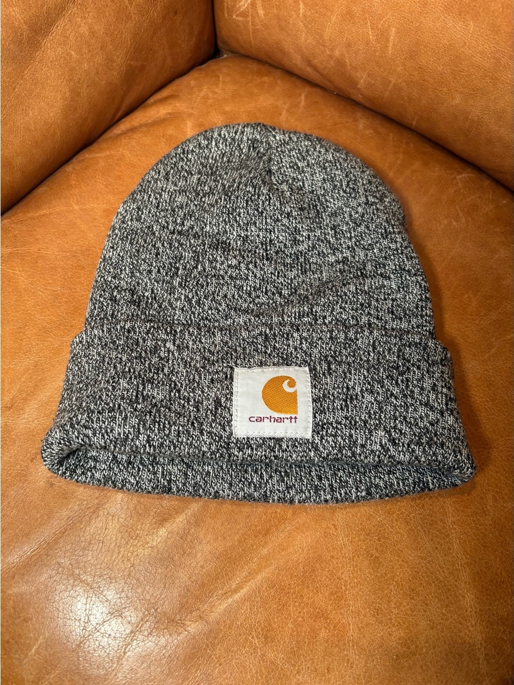 Carhartt Marled Gray & Black Knit Beanie
